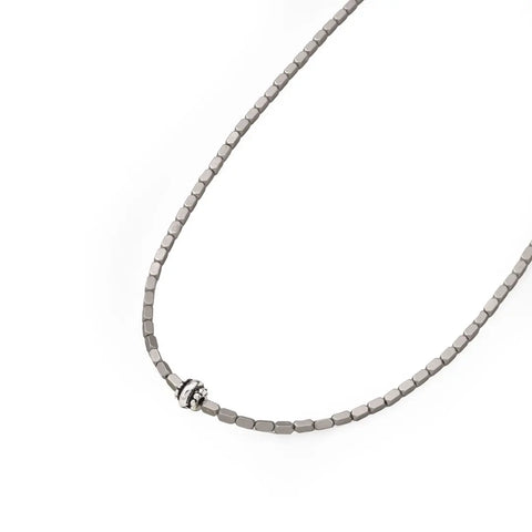 Halskette „Noble“ mit grauem Naturstein